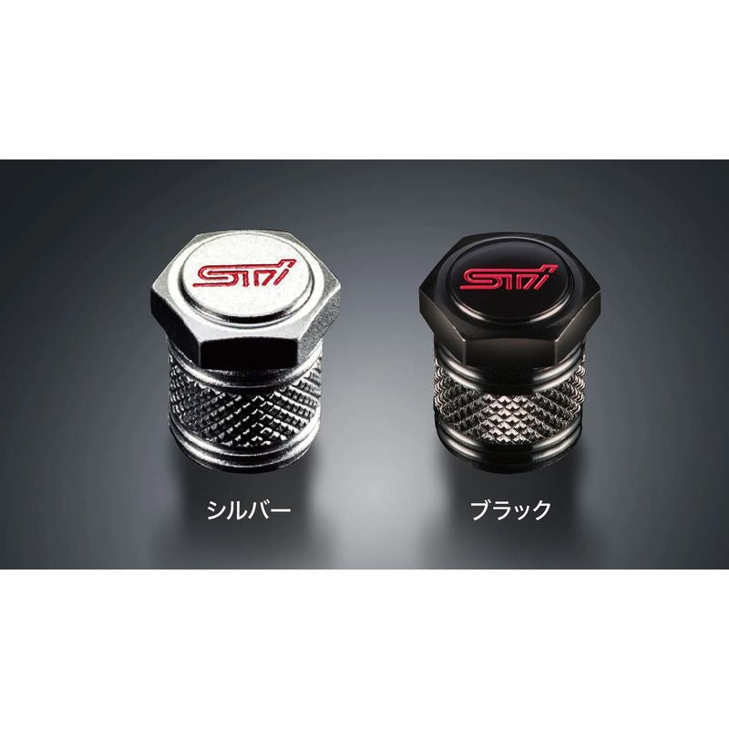 新品 スバル フォレスター SL 純正 STI バルブキャップセット