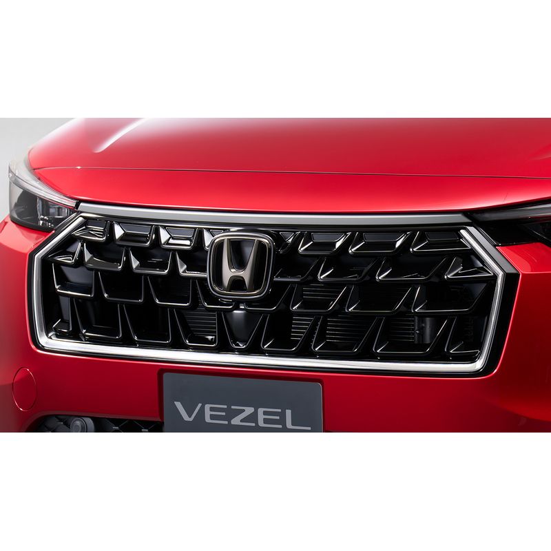 新品 ホンダ ヴェゼル RV 純正 フロントグリル ベルリナブラックxクロームメッキ ブラックエンブレム