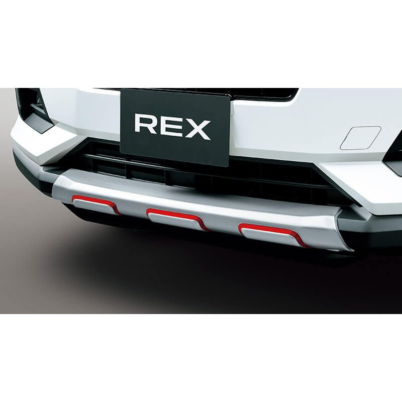 新品 スバル レックス REX A20#F 純正 フロントアンダーガーニッシュ レッド加飾付