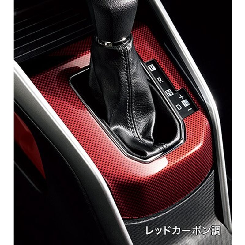 新品 スバル レックス REX A20#F 純正 シフトベゼルパネル レッドカーボン調