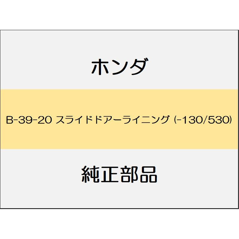 新品 ホンダ オデッセイ 2020 ABSOLUTE EX スライドドアーライニング (-130/530)
