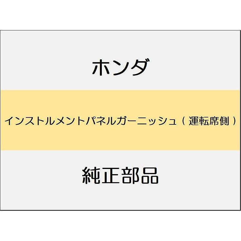 新品 ホンダ ZR-V eHEV 2025 Z インストルメントパネルガーニッシュ ( 運転席側 )
