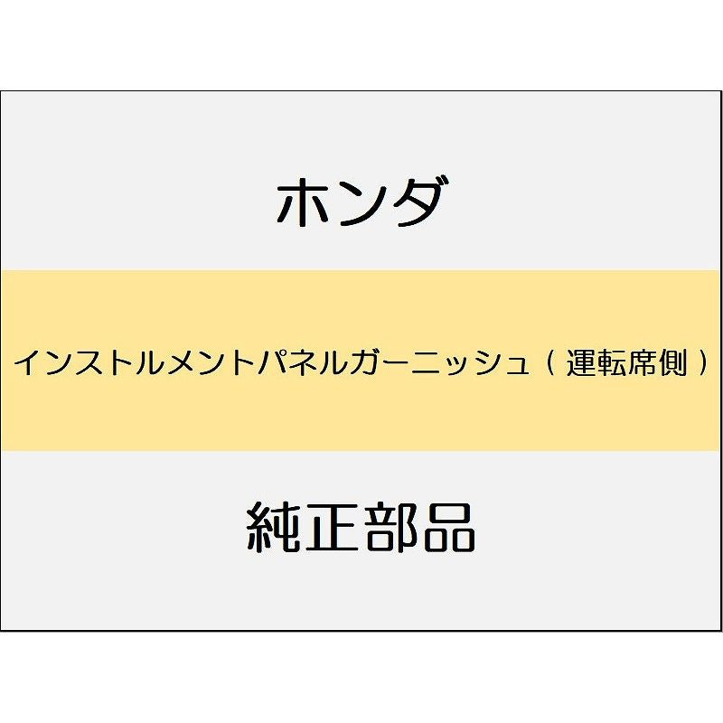 新品 ホンダ CR-Z 2014 ALPHA インストルメントパネルガーニッシュ ( 運転席側 )