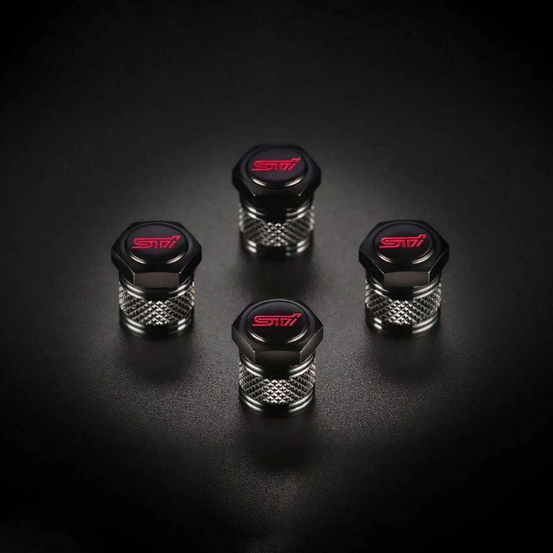 新品 スバル クロストレック GU 純正 バルブキャップセット ブラック