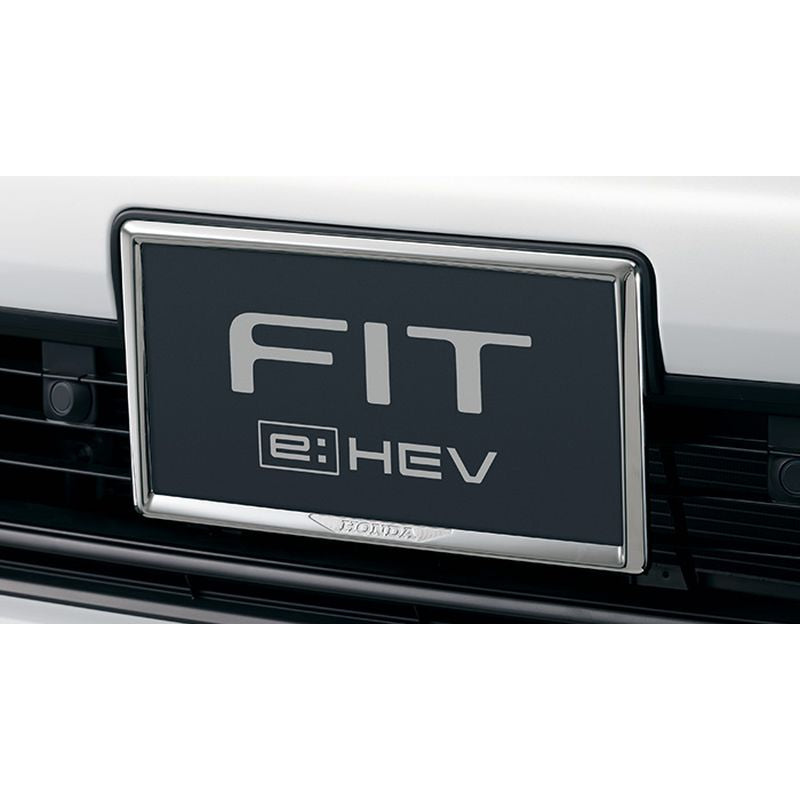 新品 ホンダ フィット GR/GS 純正 ライセンスフレーム リア用 メッキタイプ