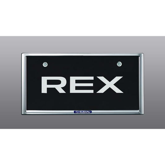新品 スバル レックス REX A20#F 純正 ナンバープレートベース(メッキ)
