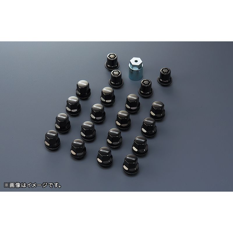 新品 ミツビシ アウトランダーPHEV GN0W 純正 ブラックホイールロックナット＆ラグナットセット RALLIART
