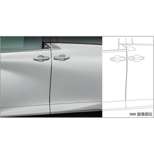 新品 トヨタ ヴェルファイア 4# 純正 ドアエッジプロテクター メッキ調