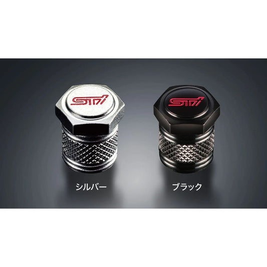 新品 スバル フォレスター SL 純正 STI バルブキャップセット