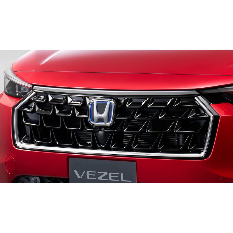 新品 ホンダ ヴェゼル RV 純正 フロントグリル ベルリナブラックxクロームメッキ