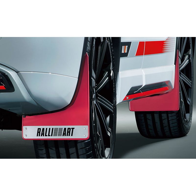 新品 ミツビシ アウトランダーPHEV GN0W 純正 RALLIART マッドフラップ